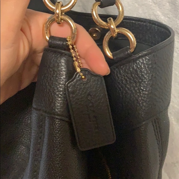 Large leather Coach purse - Picture 3 of 7